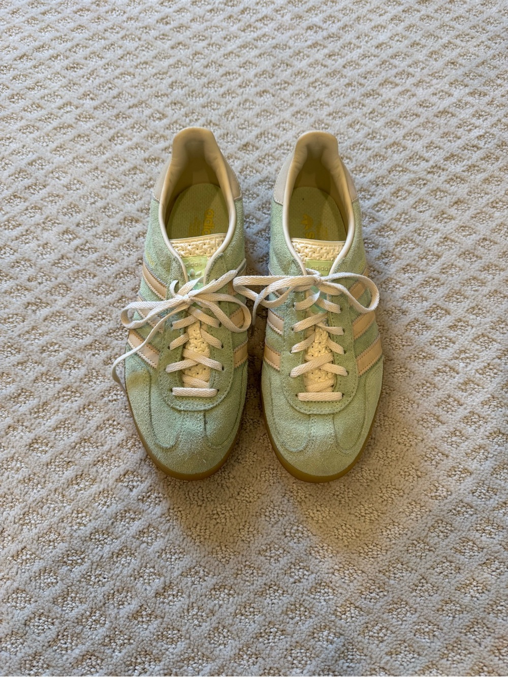 adidas Women's Green Suede Classic Lace-Up Sneakers